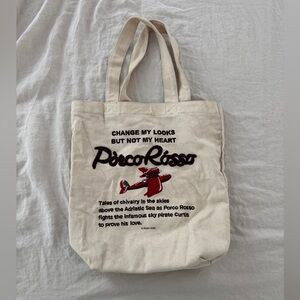 Studio Ghibli Porco Rosso Embroidered Canvas Tote